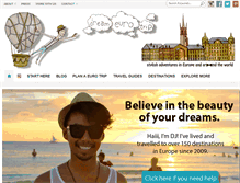 Tablet Screenshot of dreameurotrip.com